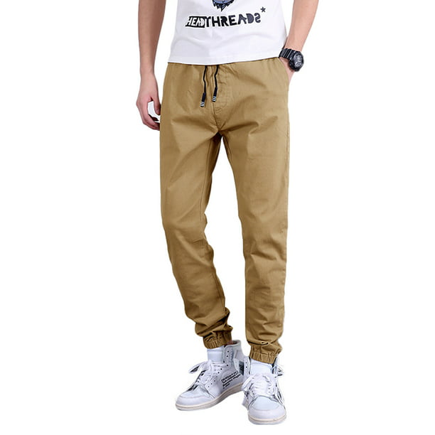 Coolred-Men Expandable-Waist Original Fit Flat-Front Chino Jogger Pants 